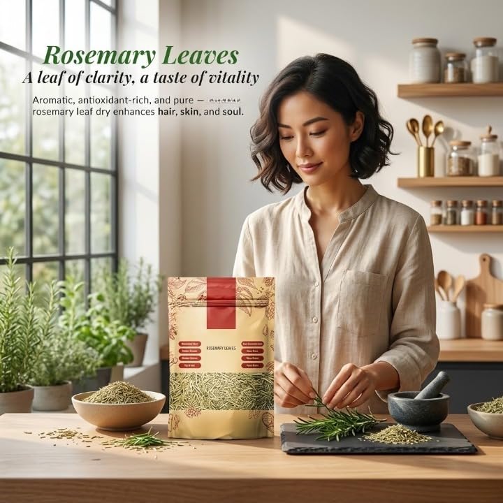 Rosemary Dried Leaves 100g For Hair Care & Hair Growth Support | Perfect for Seasoning Pasta, Soups, Salads & Herbal Tea