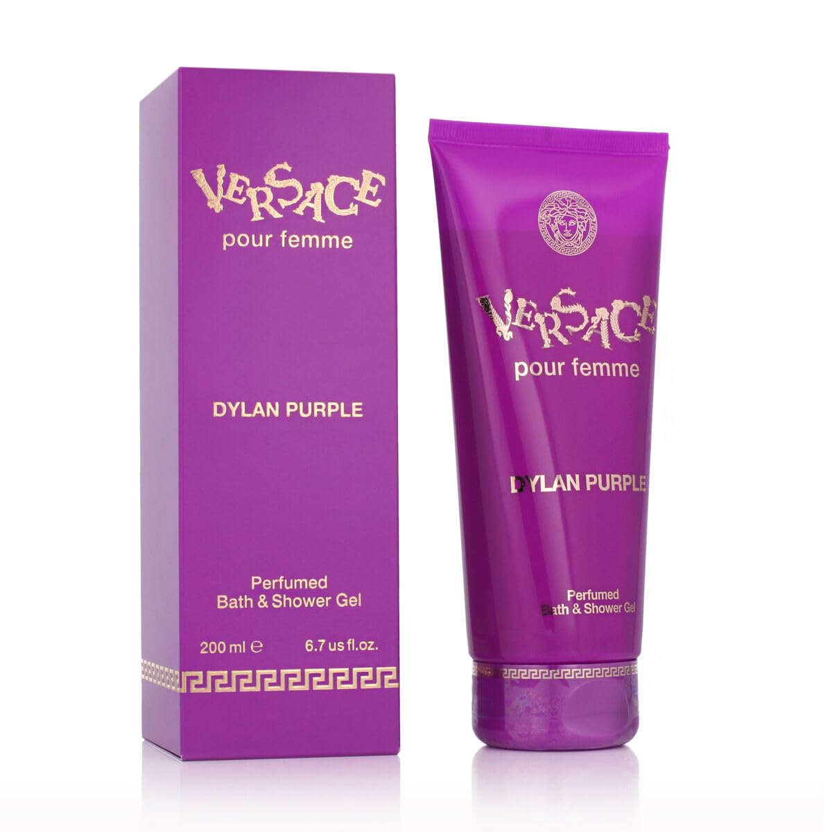 Versace Dylan Purple Perfumed Bath & Shower Gel for Women, 6.7 Ounce / 200 ml