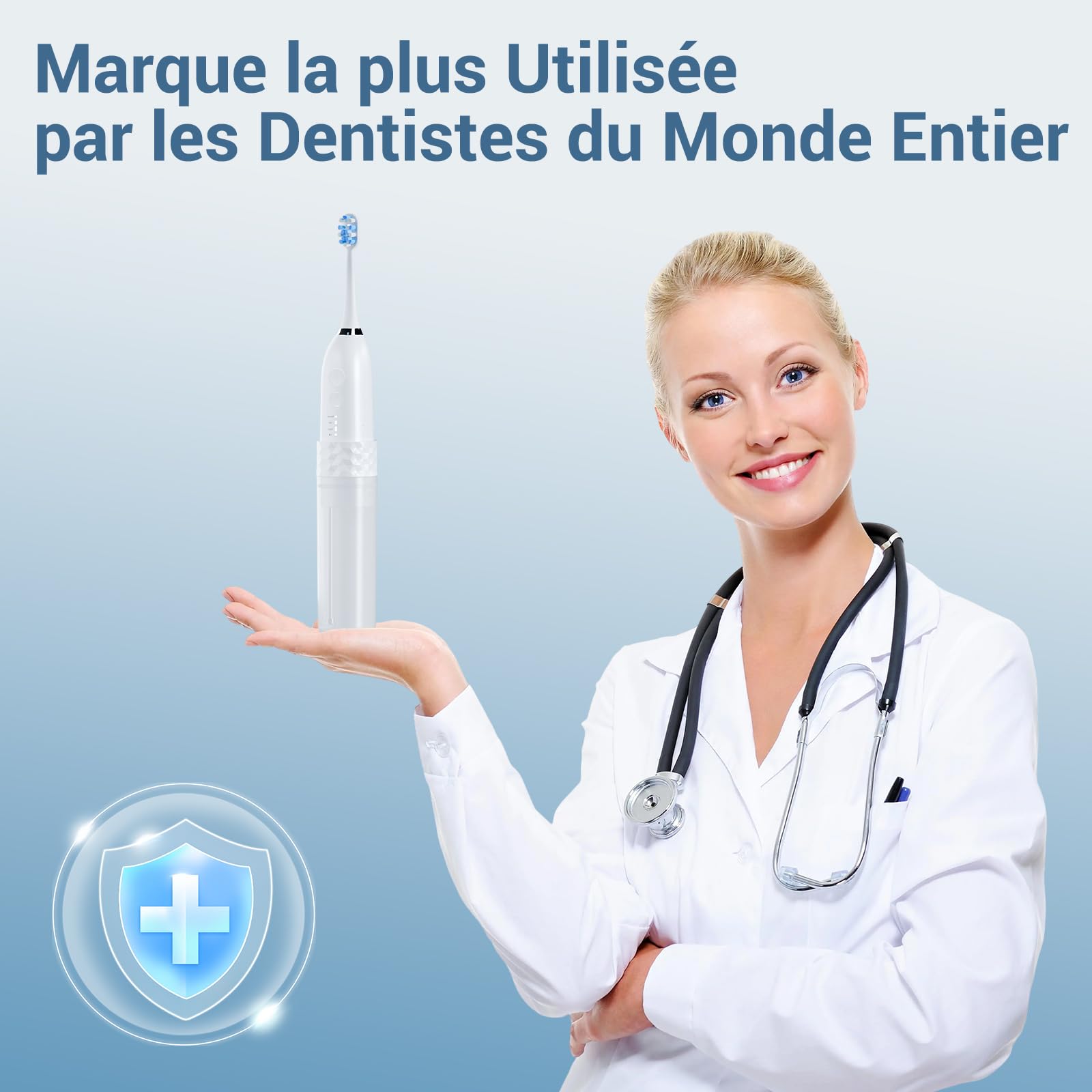 Marchpower Brosse à Dent Electrique Sonique avec Jet Dentaire Portable 2 en 1 - Kit Voyage Hydropulseurs et Irrigateurs pour Adultes - 3+4 Modes de Nettoyage - 4 Têtes de Rechange - IPX7 Etanche