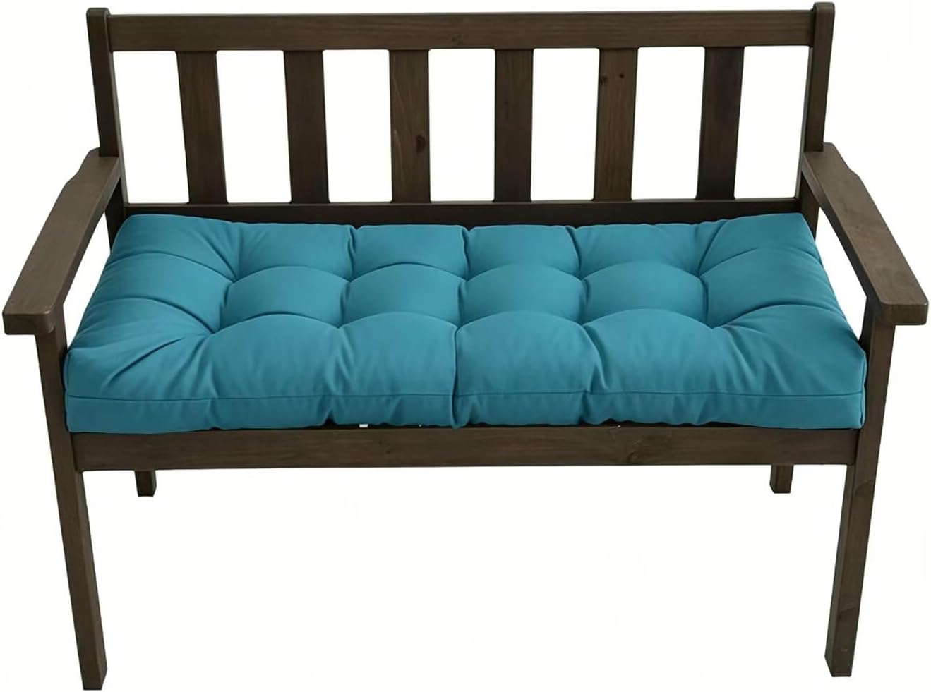 Patio Bench Cushions 40x20in Tufted Outdoor Loveseat Pads Waterproof Porch Swing Chair Pad for Lounger Garden Patio Funiture Teal