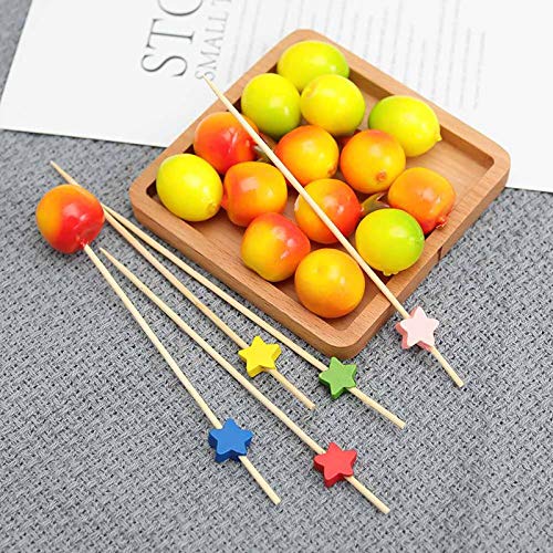 100 Piques à Cocktail En Bois - 12cm - Pour Fruits, Sandwichs Et Décoration De Fête