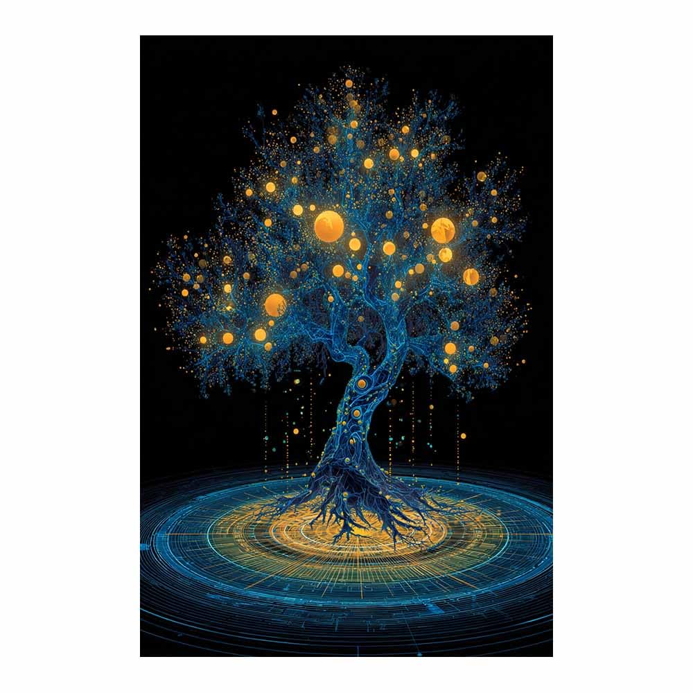 HOQIU Tree Wall Art Watercolor Butterflyss tree artwork, home canvas prints, for Bathroom Living Room Bedroom(Multicolor)-70x100cm Unframed