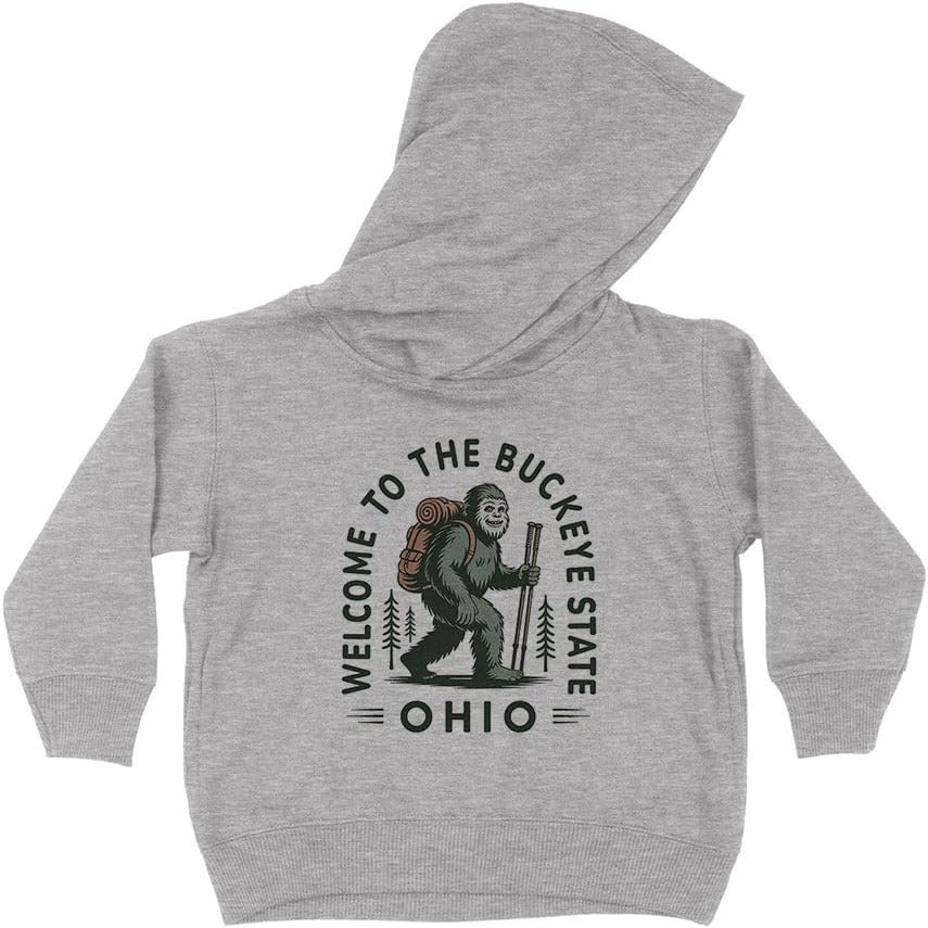 TeesAndTankYou Bigfoot Buckeye State Kids Hoodie Sweatshirt Toddler