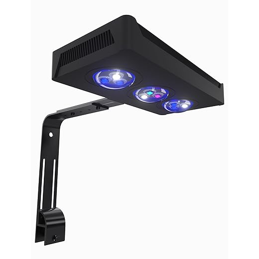 Coralview Luz led de recife de aquário 30 watts a029 aqua knight v2 regulável espectro completo de água salgada marinha coral luz led com controle de toque para tanque nano lps sps fot tank
