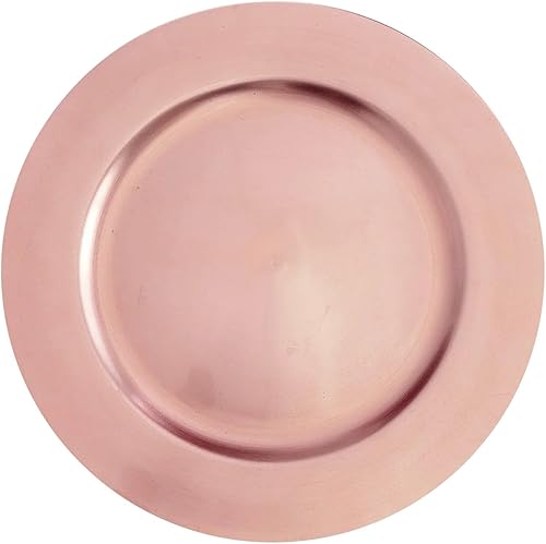 Miniatura 6 de Efavormart - 24 cargadores redondos de 13 pulgadas de oro rosa para decoración de mesa, decoración de mesa, vacaciones, boda, catering, decoración