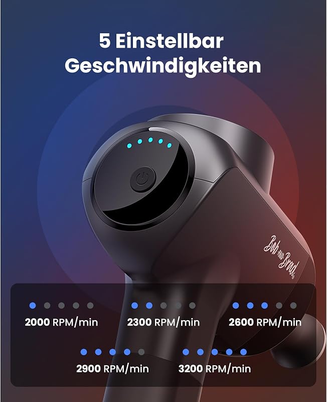 BOB AND BRAD X6 Pro Max Masszázspisztoly Meleg-Hideg Fejjel, 11mm Amplitúdó, 5 Sebességfokozat, Izomfájdalom Enyhítésre, USB-C Töltés, Hordo