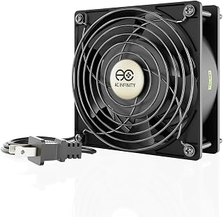 AC Infinity AXIAL LS1238 Quiet Low Speed 120mm Muffin Fan 120V AC UL-Certified for DIY Cooling Ventilation Projects