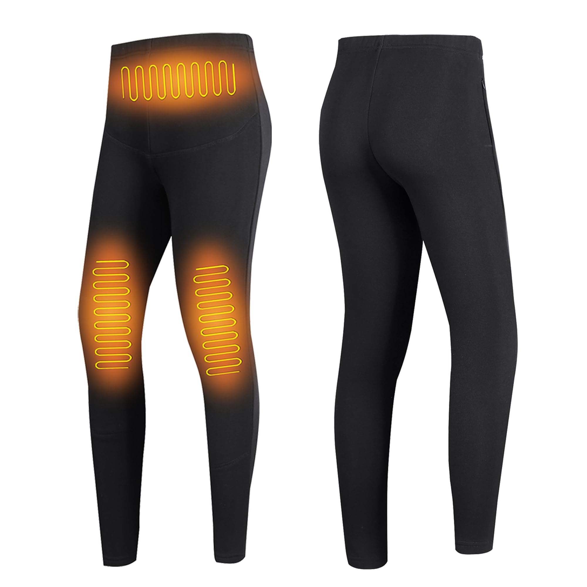 Pantaloni Riscaldati Elettrici da Donna, Leggings Termici a 12 Zone Riscaldate, Mutande Lunghe per Caccia e Sci