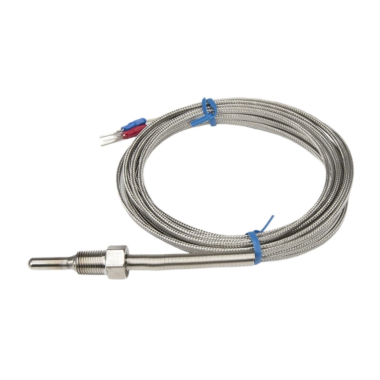 Sonda tipo K de 30 mm de longitud, cable de 300 cm, sensor de temperatura de termopar PT1/8, rosca de 3/8"(PT1 8)