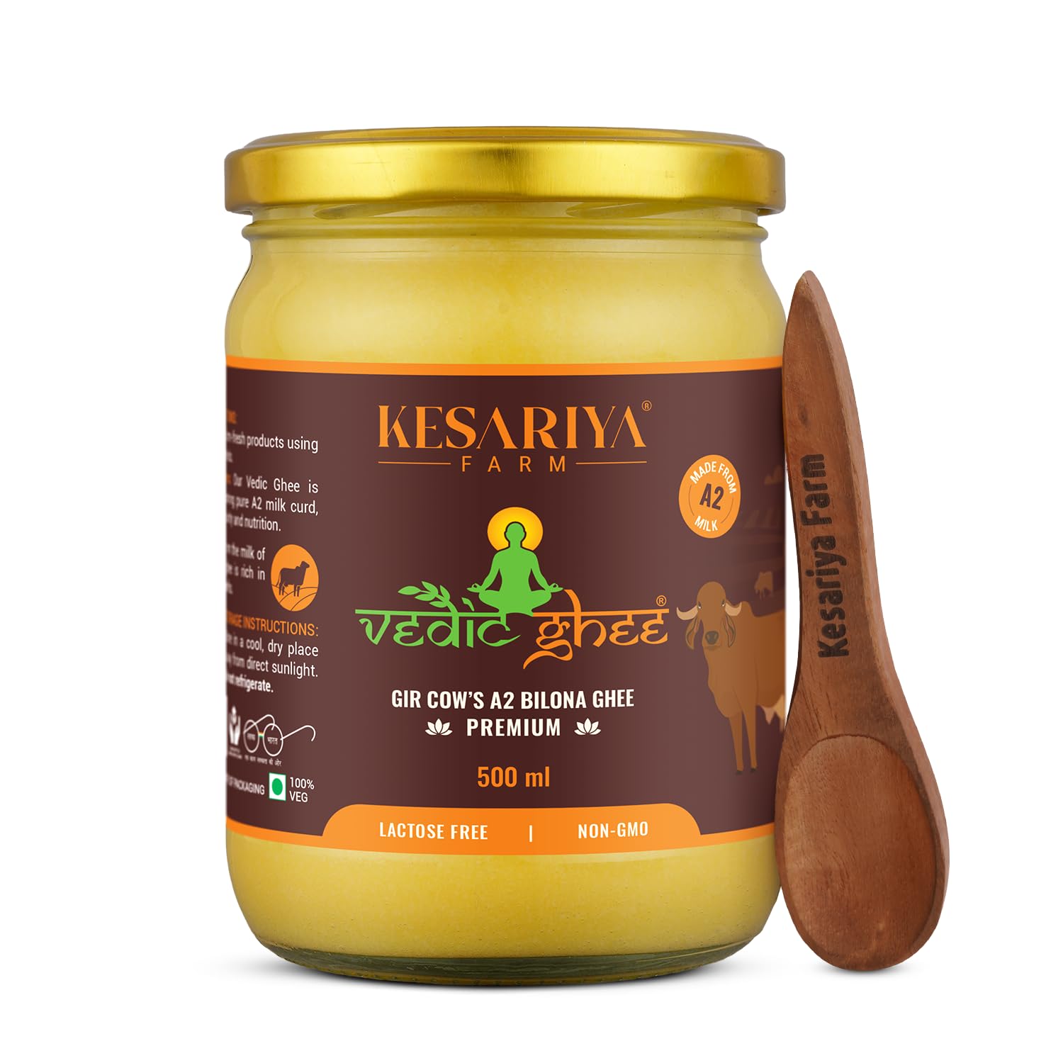 VEDIC GHEE Kesariya Farm A2 Gir Cow's (500 ml)