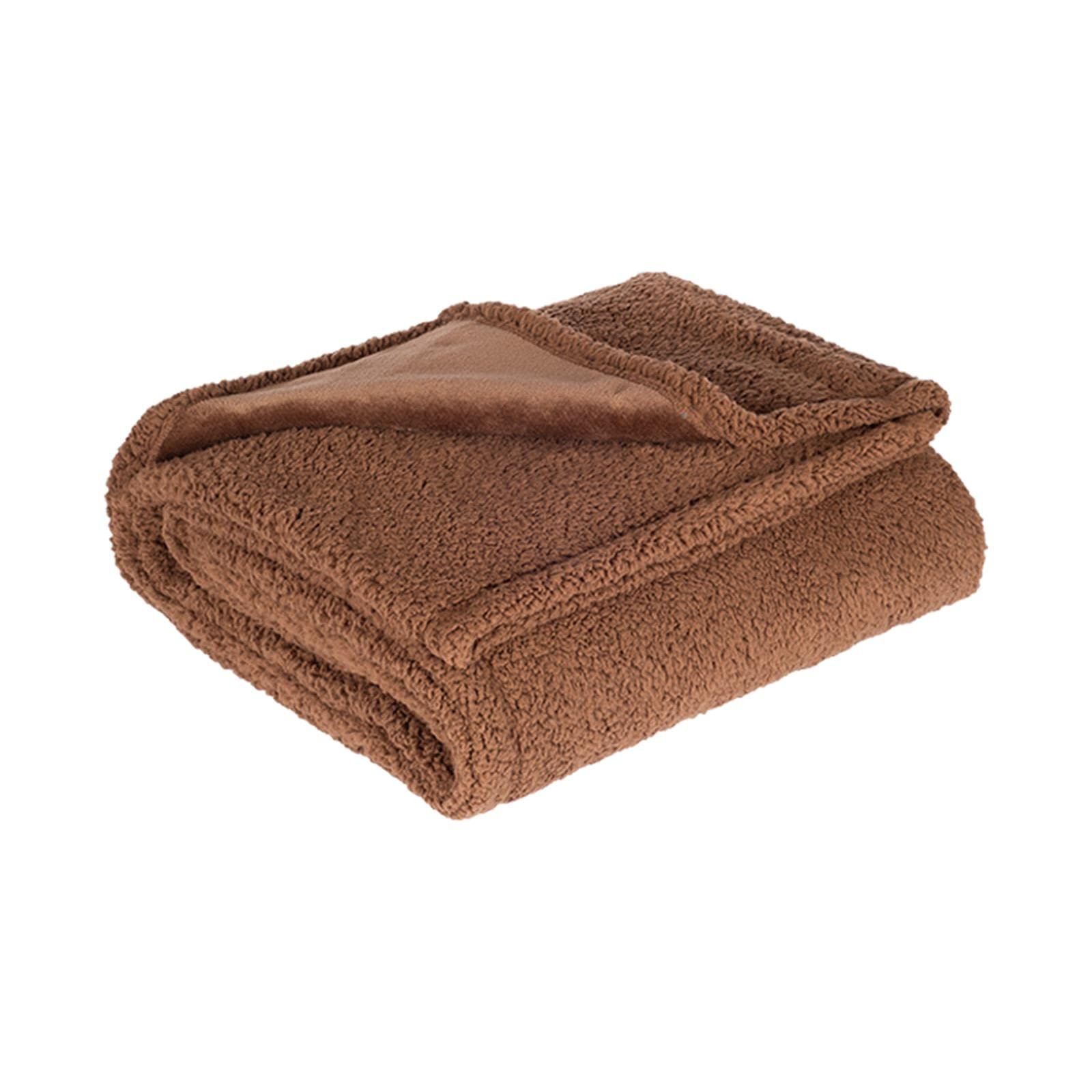 Couverture Imperméable Chien Plaid Réversible Tapis Animaux Flanelle Lavable à la Main et en Machine avec Protection pour Animaux de Compagnie sur, Marron M