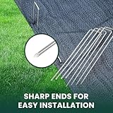 Green Haven Garden Pegs – 100 Pack Galvanised U Shaped Ground Staples – Heavy Duty Metal Landscape Pins for Weed Membrane, Artificial Grass, Moss Poles & Ground Fabric - Image 6