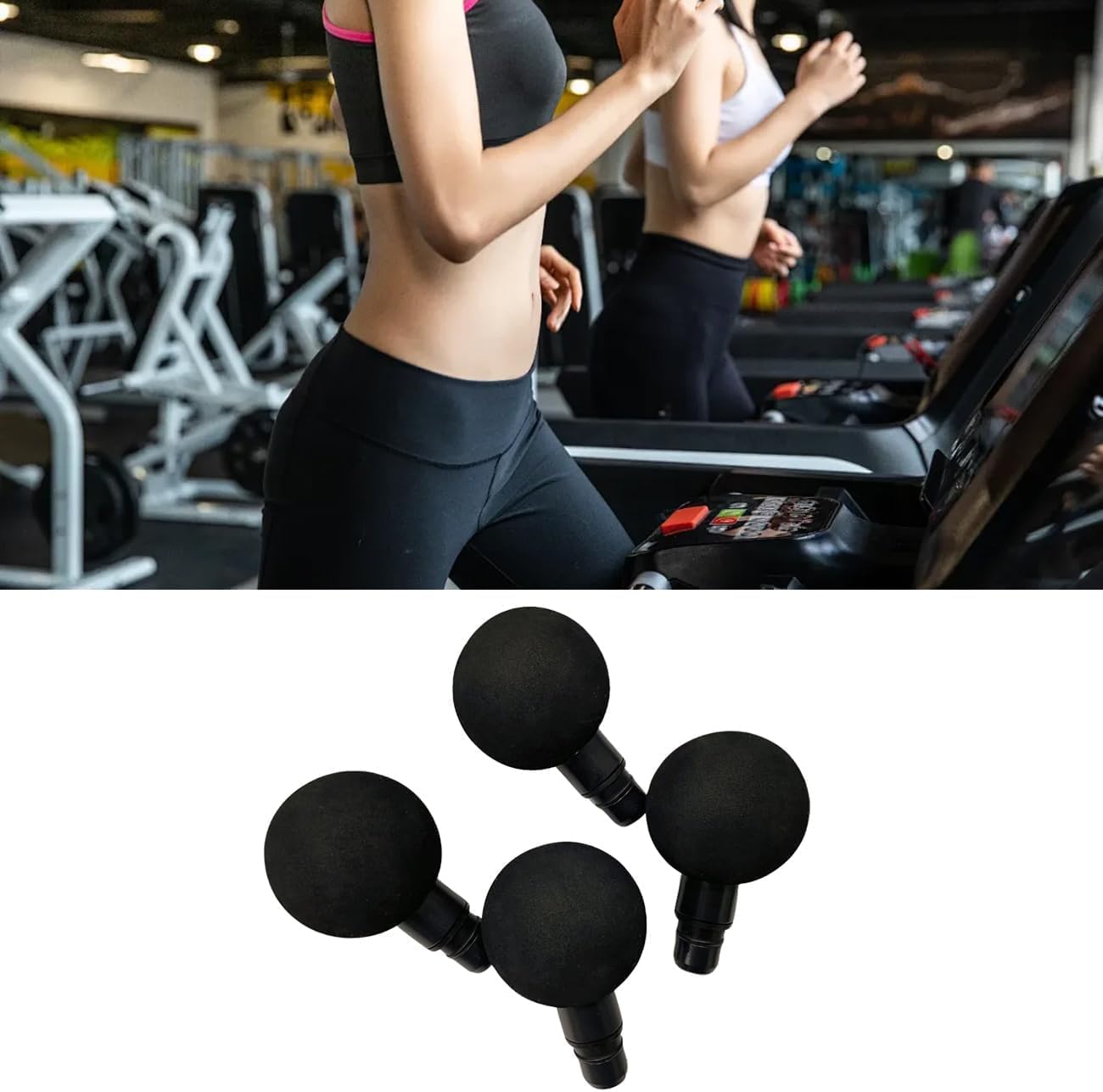 Wokyo Fascia Gun Massage Head 20mm Diameter Muscle Head Accessory Deep Tissue Applicator for Buttocks (2.4in Big Ball Heads)