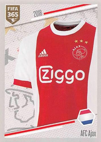 2017-18 Panini FIFA 365 Stickers Soccer 417 AFC Ajax Kit Ajax Official Smaller Than Trading Card Sized Album Sticker in Raw NM or Better Condition