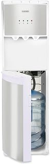 Igloo Bottom Load Water Cooler Dispenser - Hot Cold Room Temp - 3/5 Gallon Bottles Child Safety Lock Stainless White