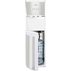 Igloo Top Loading Water Cooler – Hot & Cold Dispenser – Sleek Black, Holds 3 & 5 Gallon Jugs, Child Safety Lock – for Homes, Kitchens, Offices, Dorms