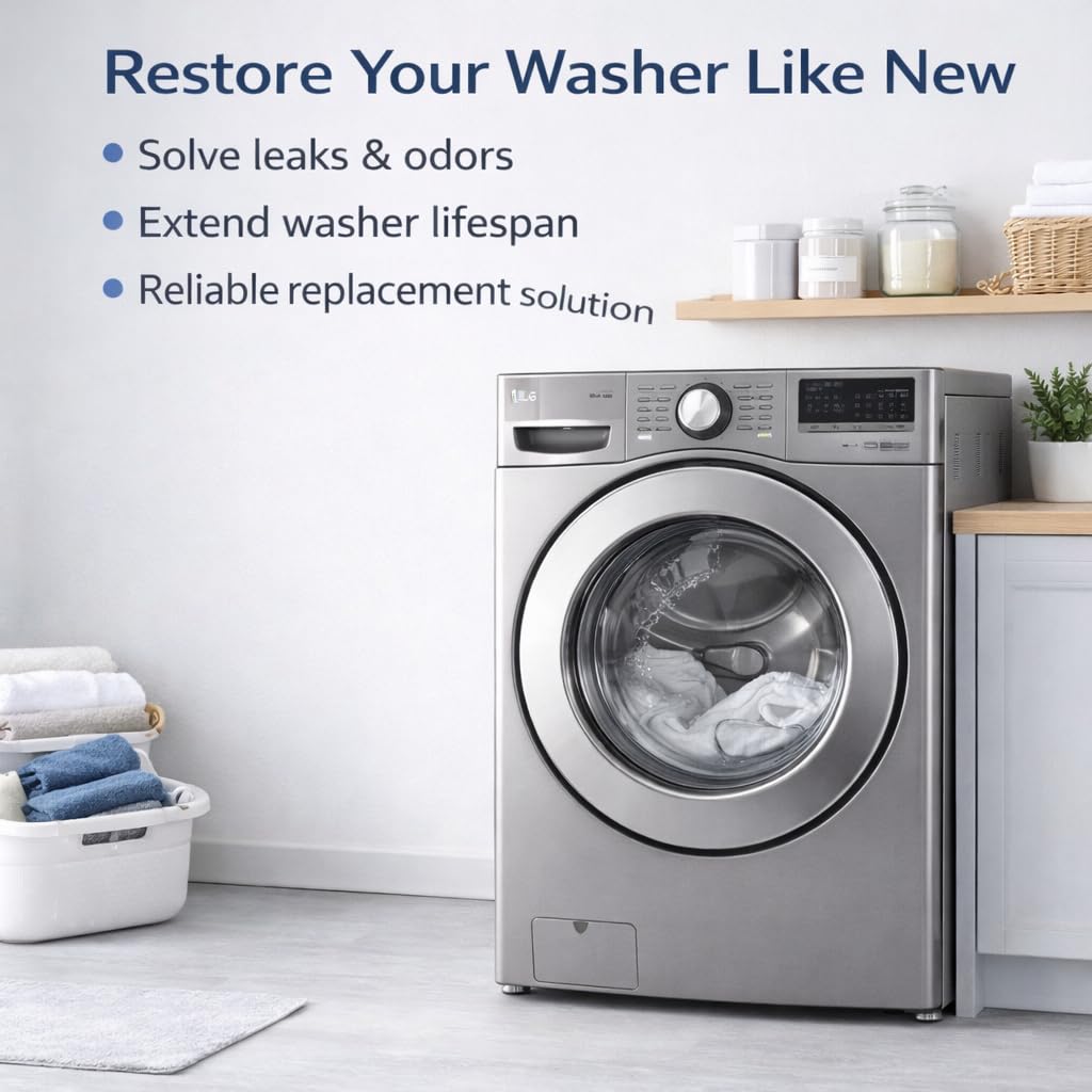 MDS47123608 WM8100HVA Washer Door Boot Gasket Seal Parts Compatible with LG Kenmore Washing Machine WM8000HVA/HWA, WM4070HVA/HWA,WM4270HWA