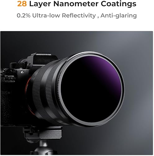 Miniatura 4 de K&F Concept Filtro de lente ND ultra oscuro ND1000000 de 2.638 in, 20 paradas de densidad neutra fija, filtro de fotografía de eventos celestiales