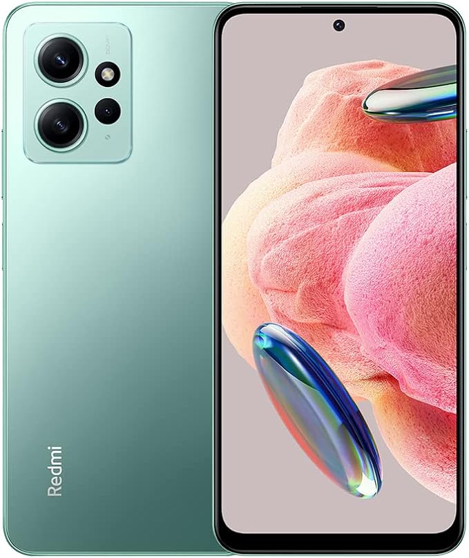 Xiaomi Redmi Note 12 4G LTE (128GB + 4GB) Global Unlocked 6.67" 50MP Triple (ONLY T-Moble/Tello/Mint USA Market) + (w/ 33W Fast Car Dual Charger Bundle) (Mint Green Global + 33W Car Charger)