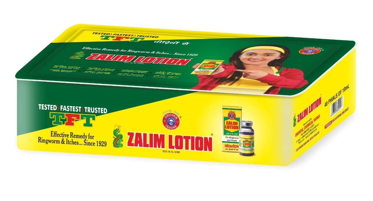 Buy Zalim Lotion combo box 10 ML 40 Pcs for Ringworm, , Eczema & Fungal