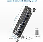 LZSIG Amplificateur d'écouteur 8 Amplificateur audio stéréo-métal canal,Mini Répartiteur d'écouteur avec adaptateur de puissance, 1/4" & 1/8" TRS Sortie d'écouteurs et TRS Entrée audio pour mélangeur de son,DC 12V
