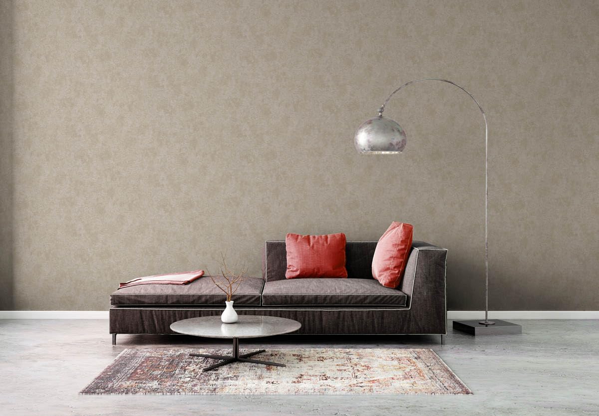 Papier peint non tissé beige crème métallisé Livingwalls 389695 - 10m x 0,53m aspect plâtré