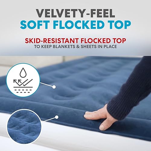 Miniatura 5 de Simpli-Magic Premium Collection - Colchón de aire de lujo, bomba integrada de alta capacidad para el hogar y el campamento, doble altura, ajustable,