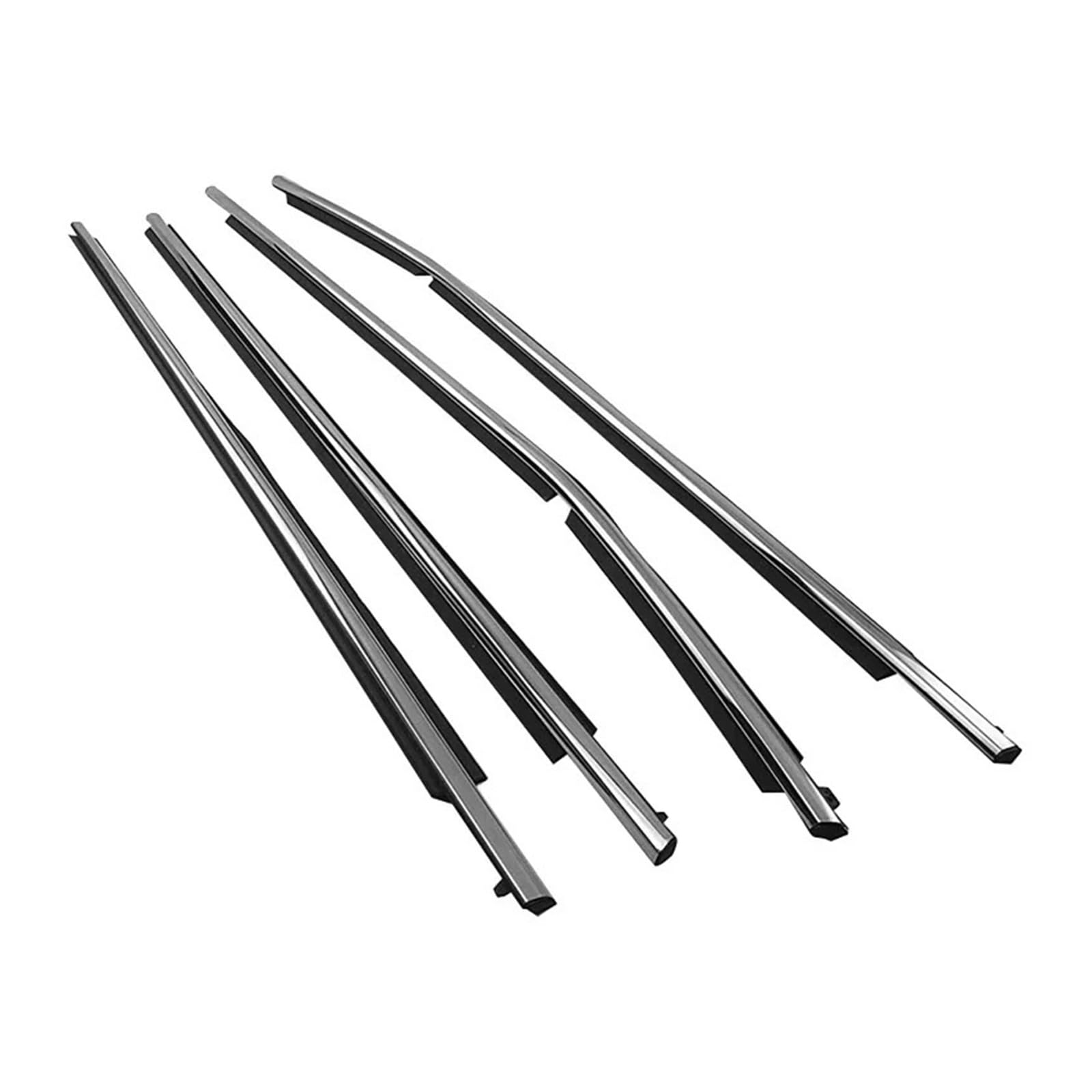 Watjcse Chrome For 2014-2019 Car Window Glass Sealed Strip Side Window Wheatherstrip Compatible With Toyota Corolla 2008-2019