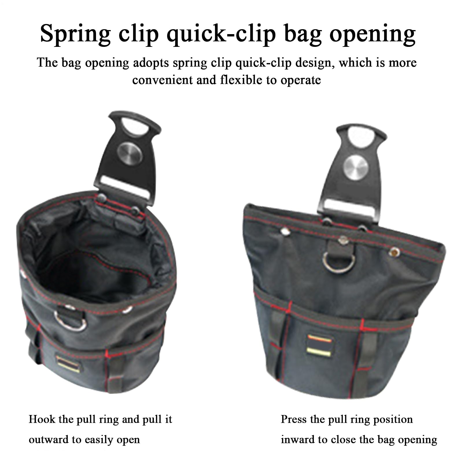 Sac banane à outils - Solution de rangement généreuse, poches à outils avec plusieurs poches, petit sac à outils en tissu Oxford avec clip de ceinture | Petit sac de rangement pour à mesurer