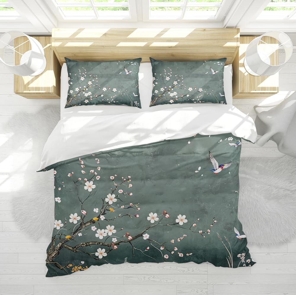 Housse de couette style chinois pour transformer votre chambre en un espace zen et ordonné