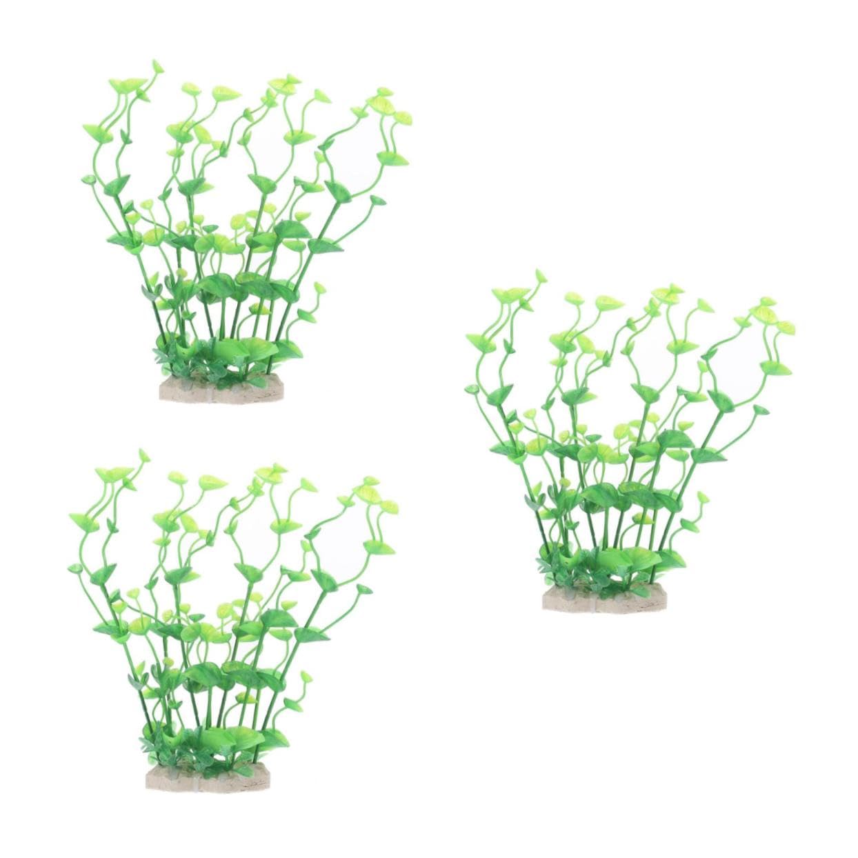 BESPORTBLE 3 Pezzi Piante Artificiali Resina per Decorazione per Serbatoio Effetto Paesaggistico Accessorio per Amanti Acquari e della Natura Colori Vivaci e Design Lifelike