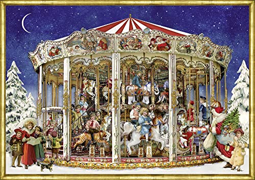 Preisvergleich Produktbild A4-Wand-Adventskalender Nostalgisches Weihnachtskarussell