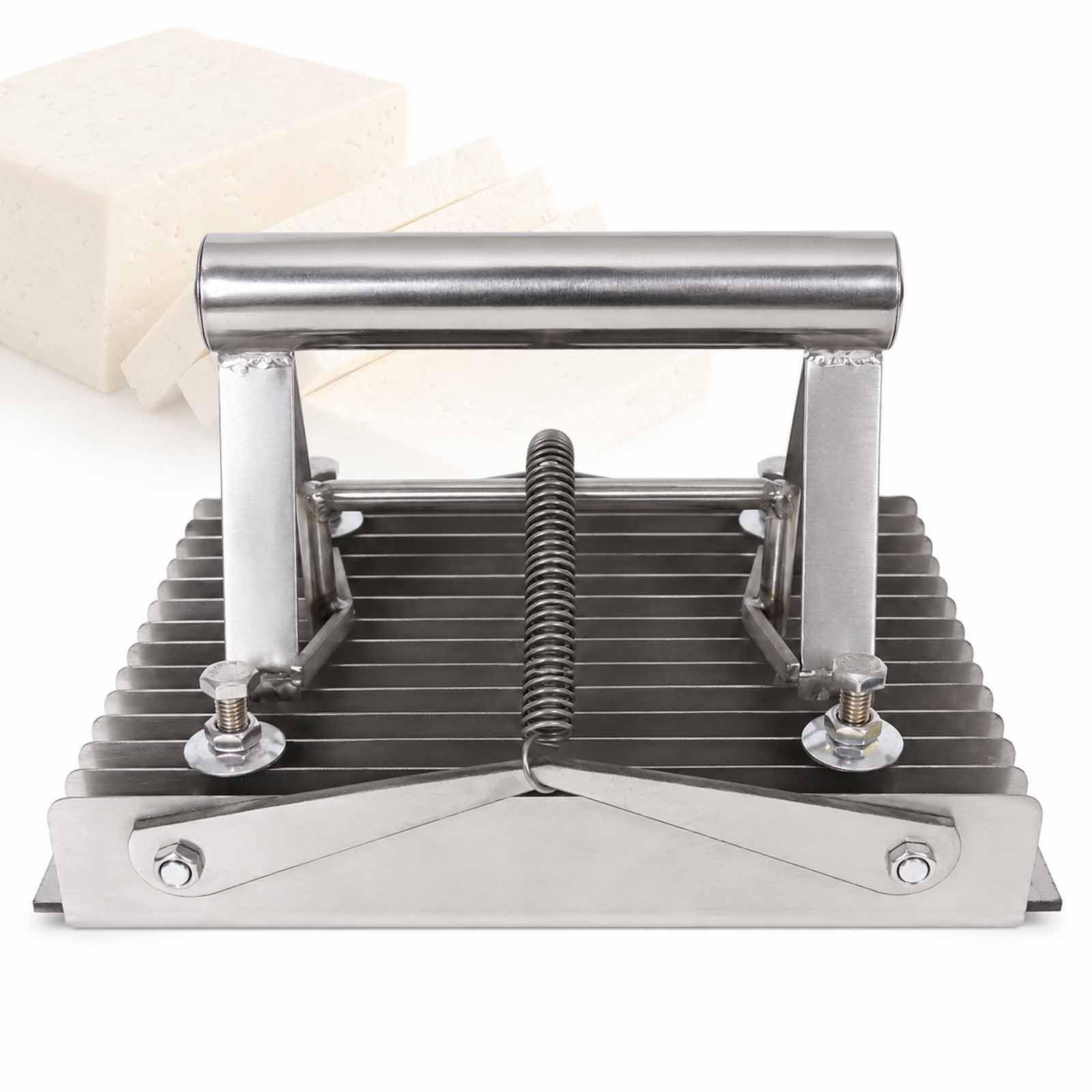 Gcyxuc Blade Tofu Cutter, Tofu Cutting Tool With 1Cm Intervals, Faster Meal Prep, Adjustable Cutting Depth, Stable Spring Assisted Frame, For Home Kitchen And Restaurant Use