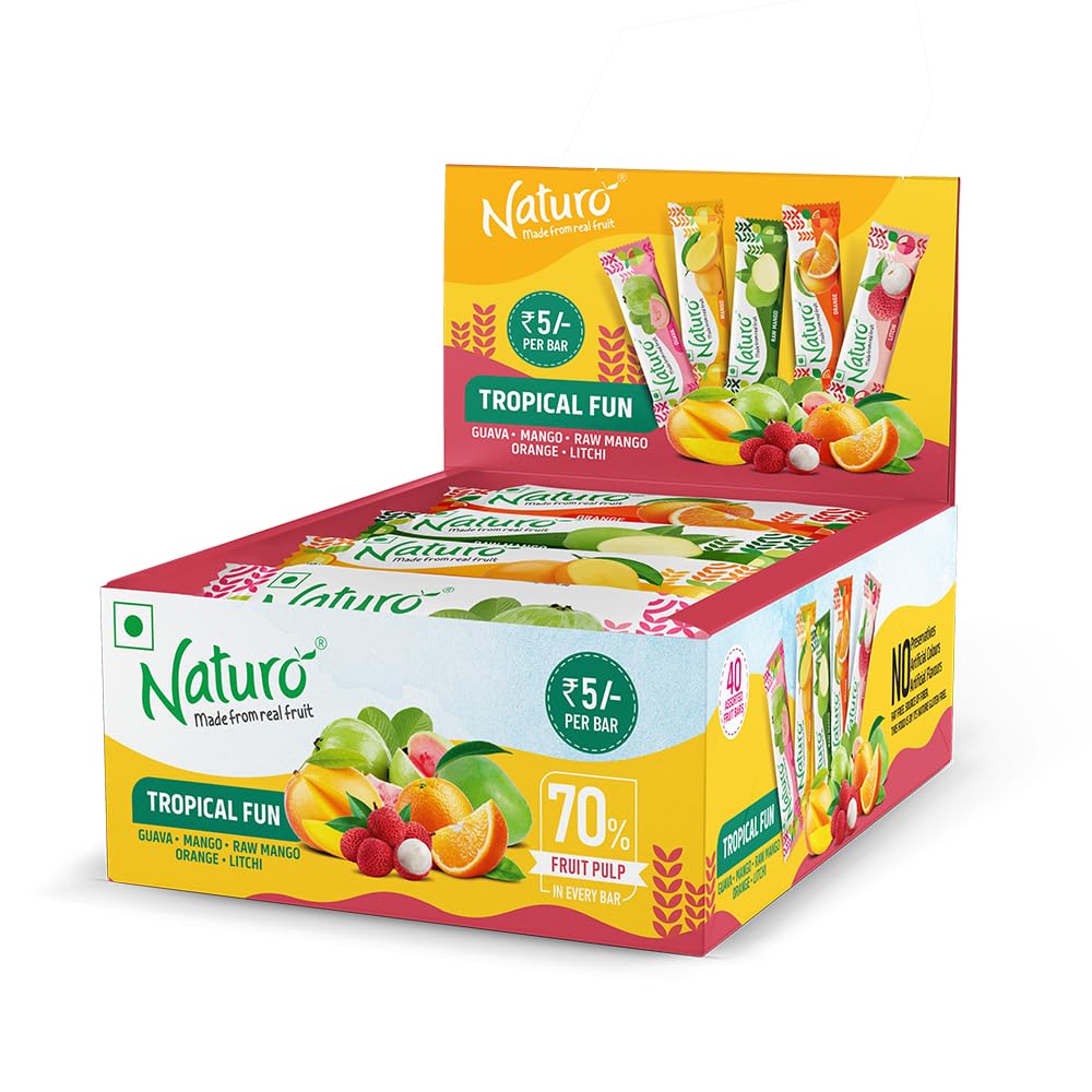 Naturo Tropical Fun Assorted Box (40 Fruit Bars) - HUMARABAZAR (B0CWDXV5RT) Amazon Price History, Amazon Price Tracker