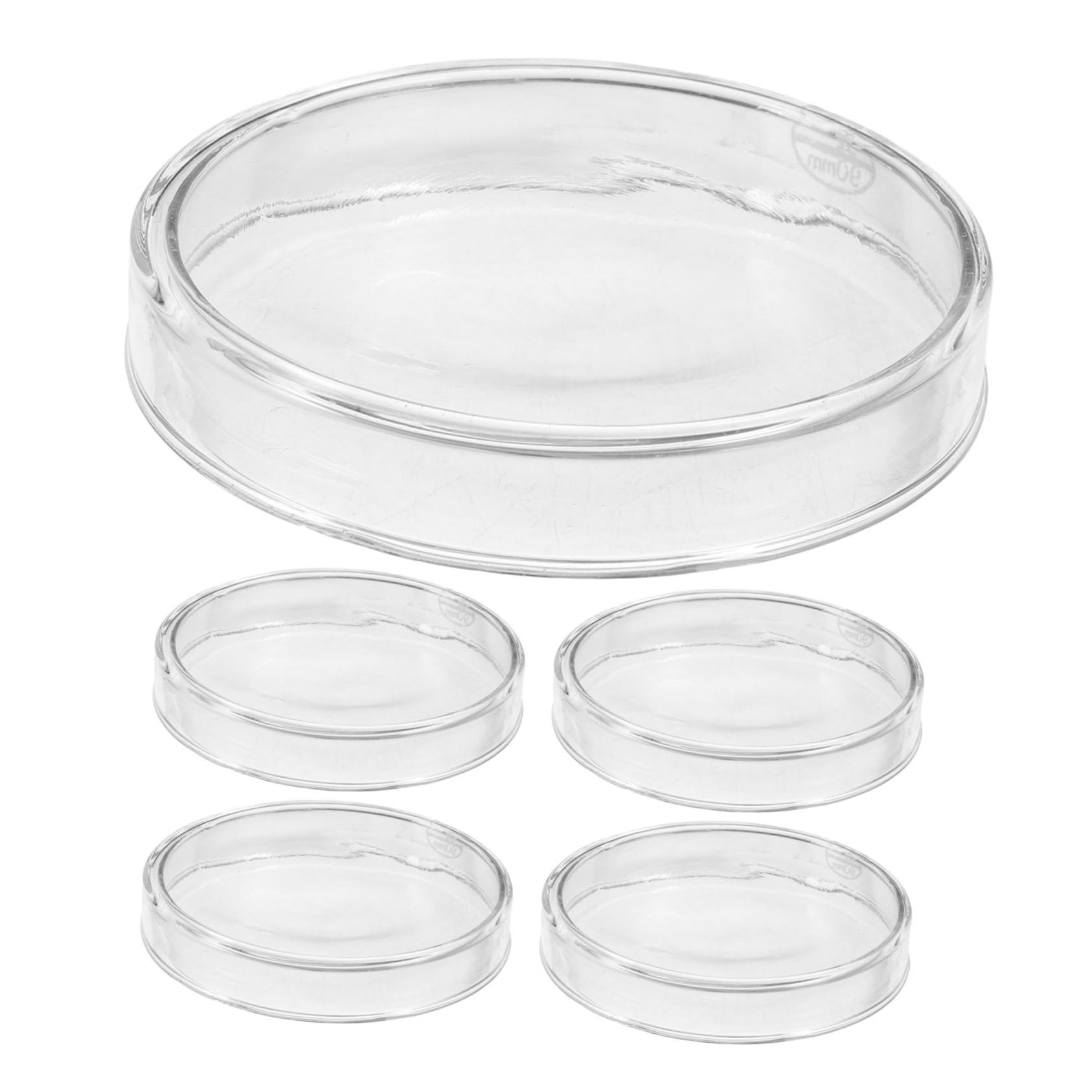 MAGICLULU 5 Piastre Per Campioni Piastre Di Petri Trasparenti Per Esperimenti Scientifici Per Da Laboratorio Di Petri Vuote Con Coperchi Di