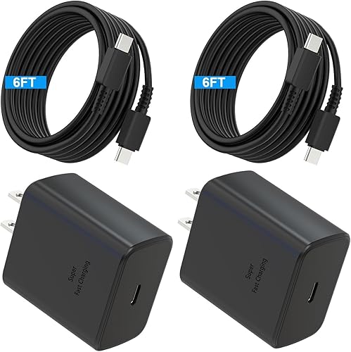 Miniatura 15 de Cargador tipo C para iPhone 17, 16, 15, carga rápida, paquete de 2 bloques de carga USB C de 20 W con cable USB a USB C de 6 pies para iPhone 17/17