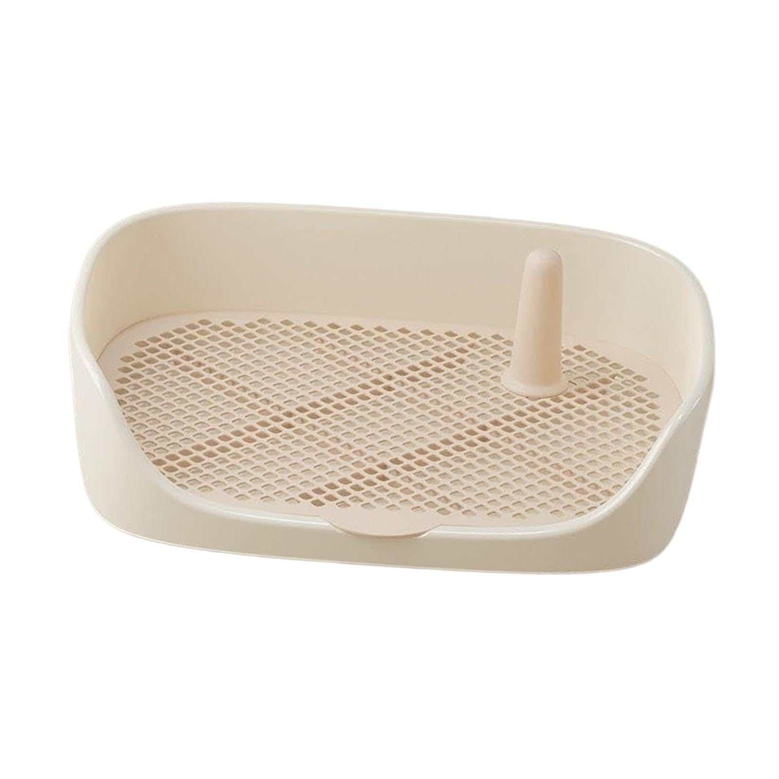 F Fityle Toilette per Cani Vasino da addestramento Tappetino per addestramento Toilette Porta pipì Pad Appartamento Gabinetto Forniture per Animali Domestici, Beige 48x37x13cm