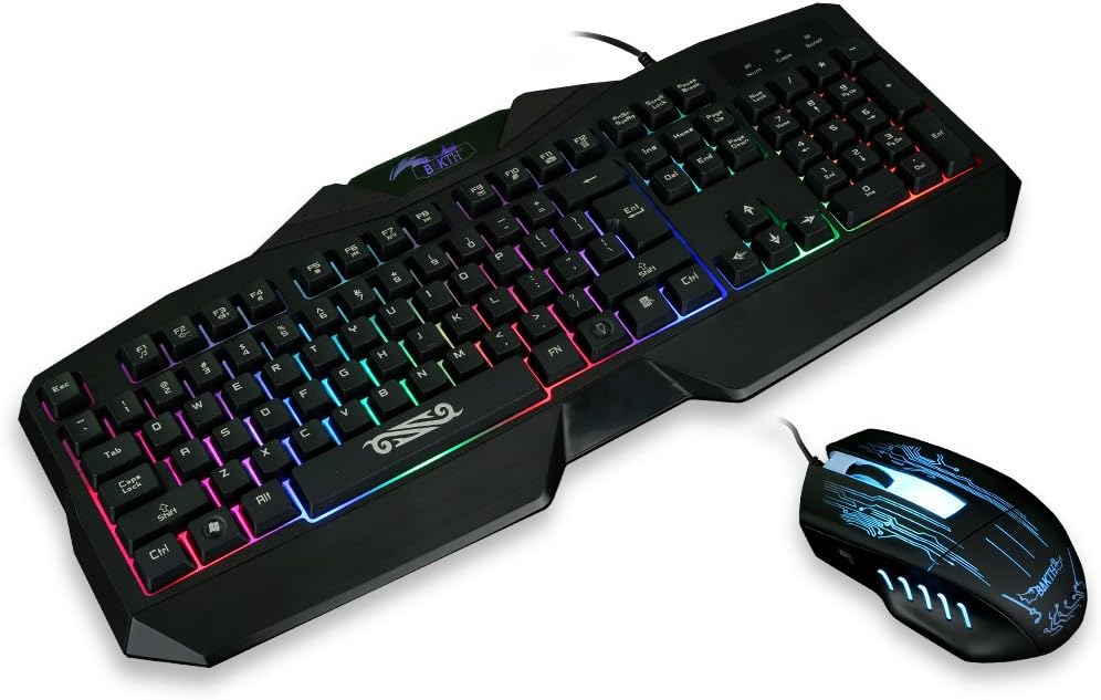 BAKTH Gaming Keyboard and Mouse + Mouse Mat