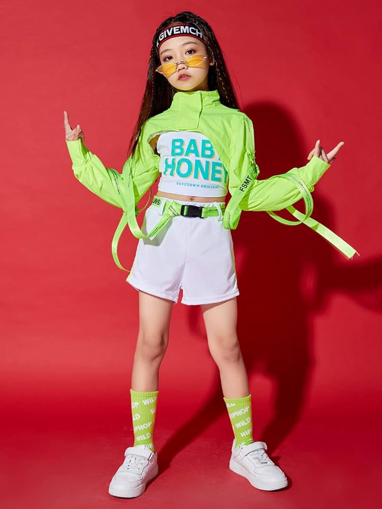 Amazon.co.jp: 蛍光色 キッズ ダンス衣装 ヒップホップ ダンス ズボン