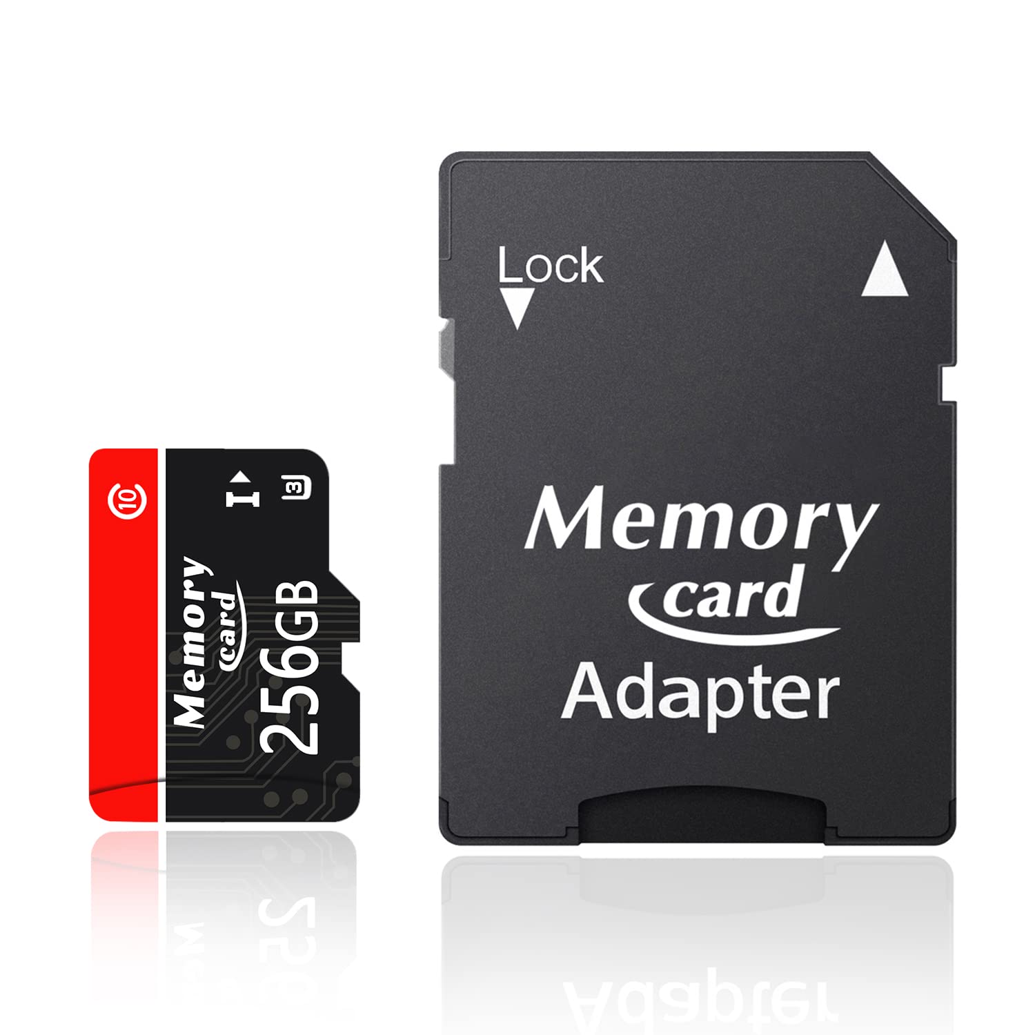 256GB Carte mémoire Carte réseau Compatible 4kuhd uhs - I class10 Vitesse de Lecture de la Carte mémoire pour Smartphone 100mb / s-D(256GB)