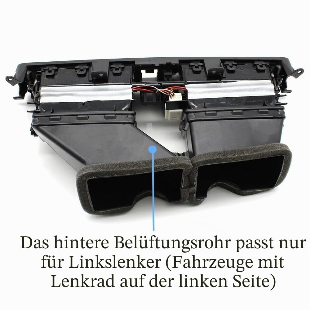 Auto-Armaturenbrett vorne zentrale Klimaanlage Panel AC Lüftungsgitter Montage für b-mw 5er Serie F10 F11 F18 64229166885 6422929209136 (Montage mit Chrom)