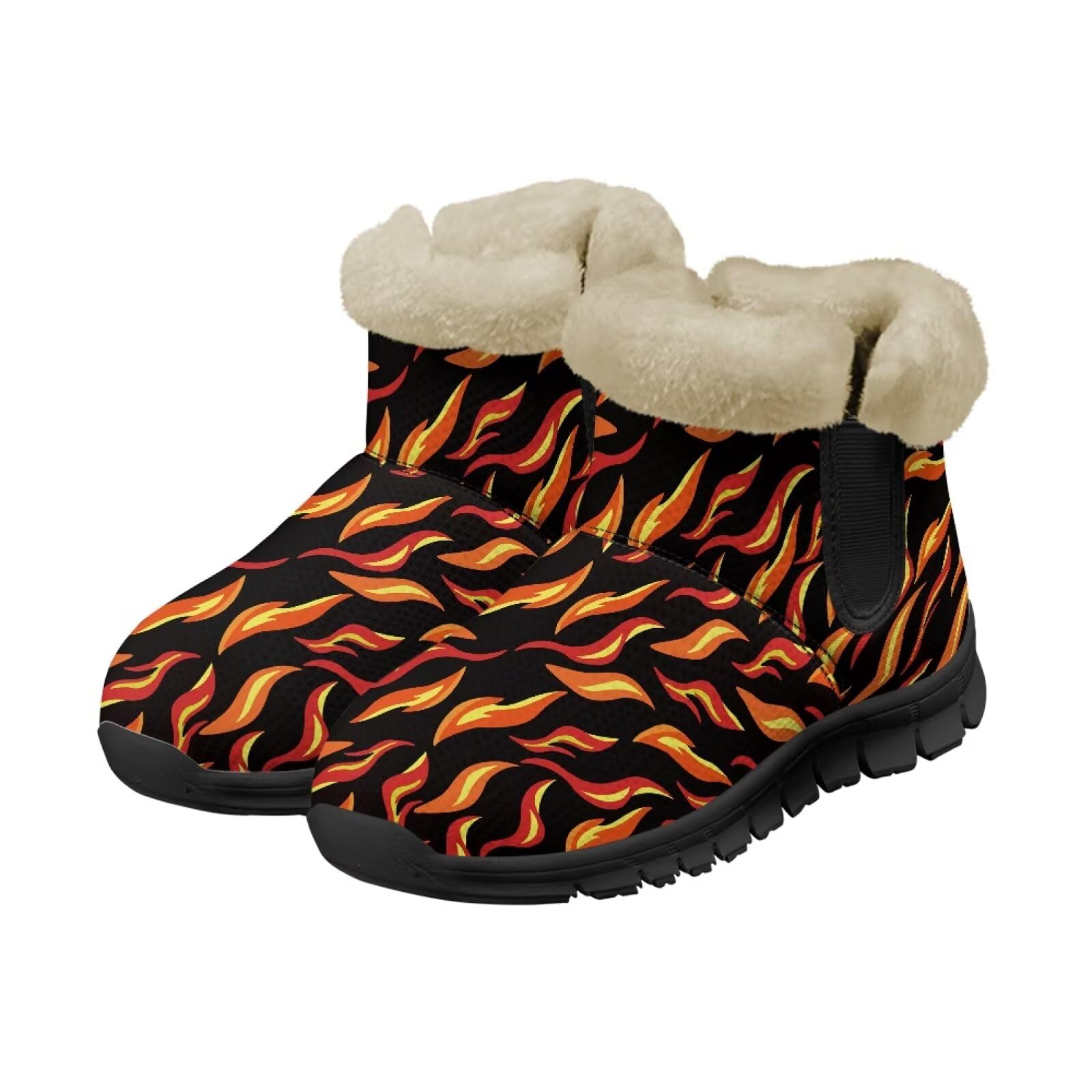 UNICEU Womens Snow Boots Christmas Boots Warm Faux Fur Lined Ankle Booties Comfy Shoes for Indoor Outdoor