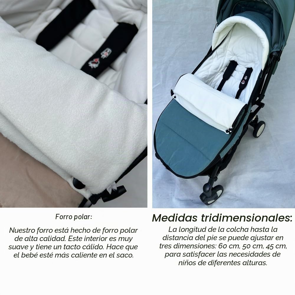 Saco universal para cochecito de bebé compatible con Babyzen YOYO - Añade almohadilla gruesa - Forro suave y superficie a prueba de salpicaduras - Lavable a máquina (Aqua)