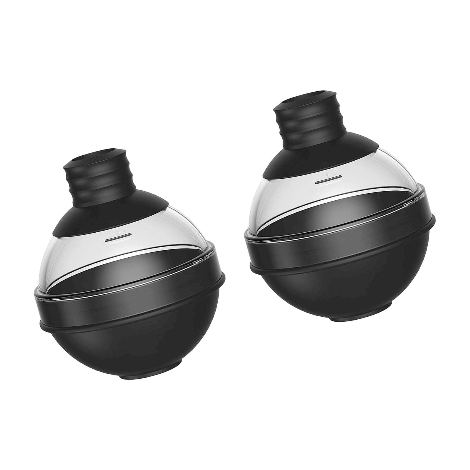 jiingekk 2pcs Big Sphere Trays for Drinks, Space Saving Silicone Molds for Easy Release Ice Balls Big Sphere Trays for Drinks