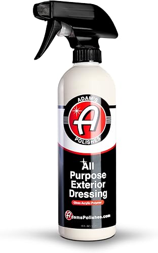 Adam's Polishes Apósito multiusos (16 onzas) – Aderezo de plástico a base de agua, goma y vinilo listo para usar, brillo reparador y duradero,