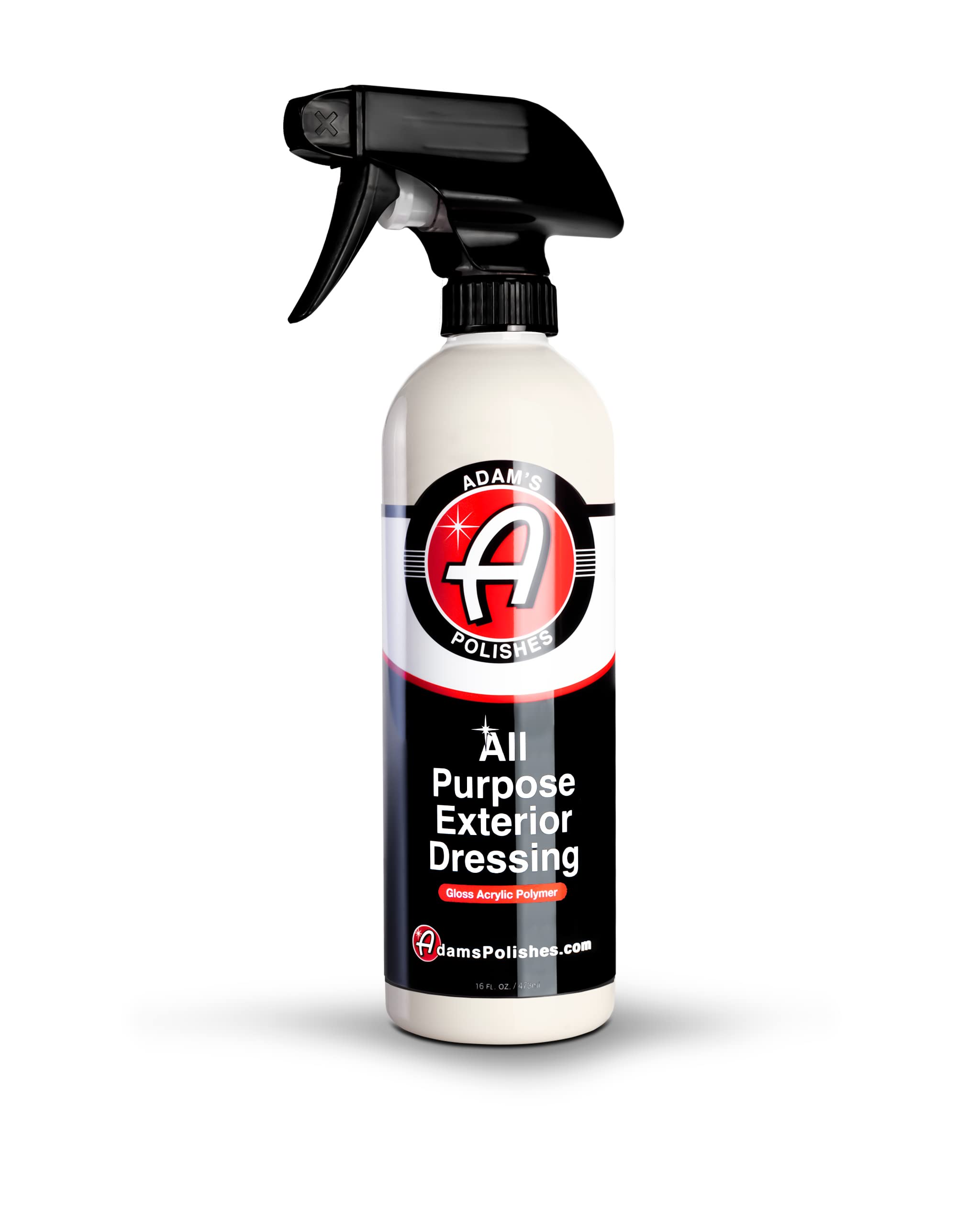 Adam's Polishes All Purpose Dressing (16oz) - Ready-To-Use Water-Based Plastic, Rubber, and Vinyl Dressing, Long-Lasting and Restorative Shine, UV Protective, No Greasy or Sticky Feel