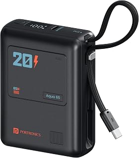 Portronics Aqua 65, 65 W Compact Pocket Size Power Bank