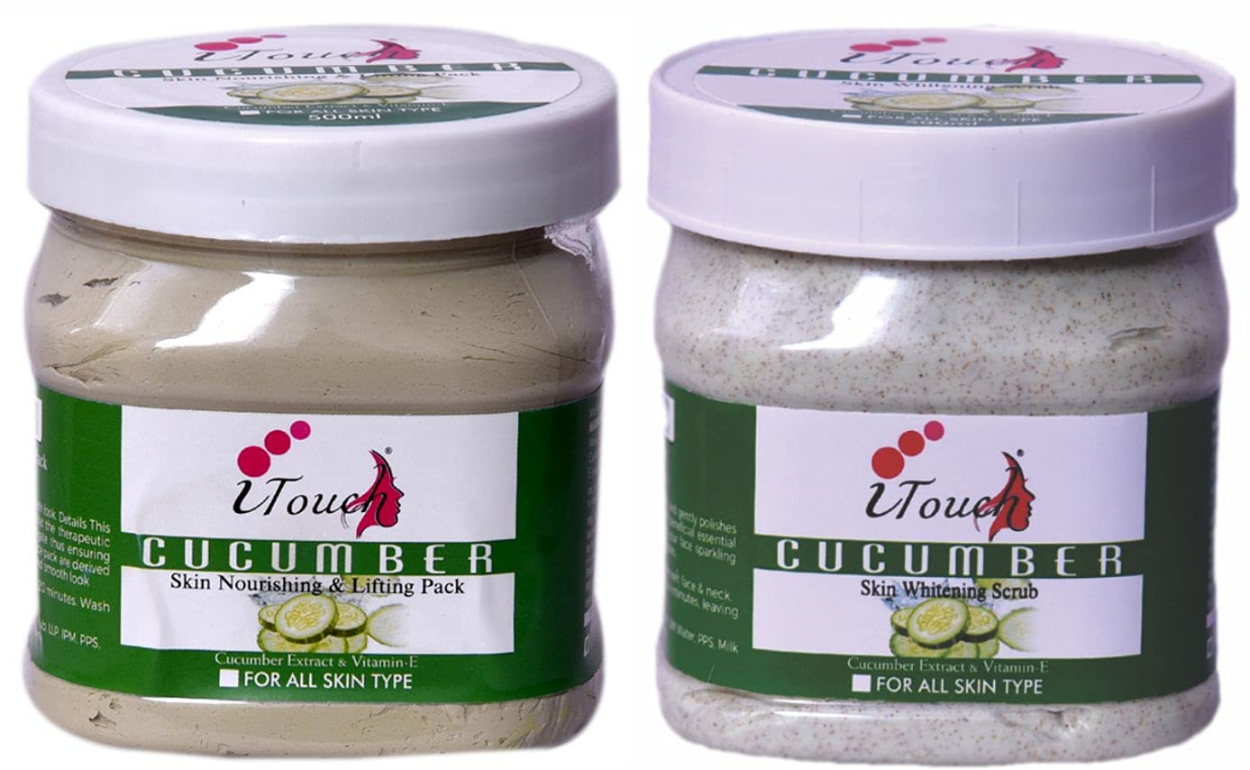 I TOUCH HERBALCucumber Pack 500 Ml + Cucumber Scrub 500 Ml ( Pack Of 2 x 500 ml )