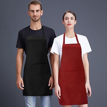 Gvolatee 2 Schürzen Mit Taschen - Verstellbar Für Küche & Grillen In Schwarz