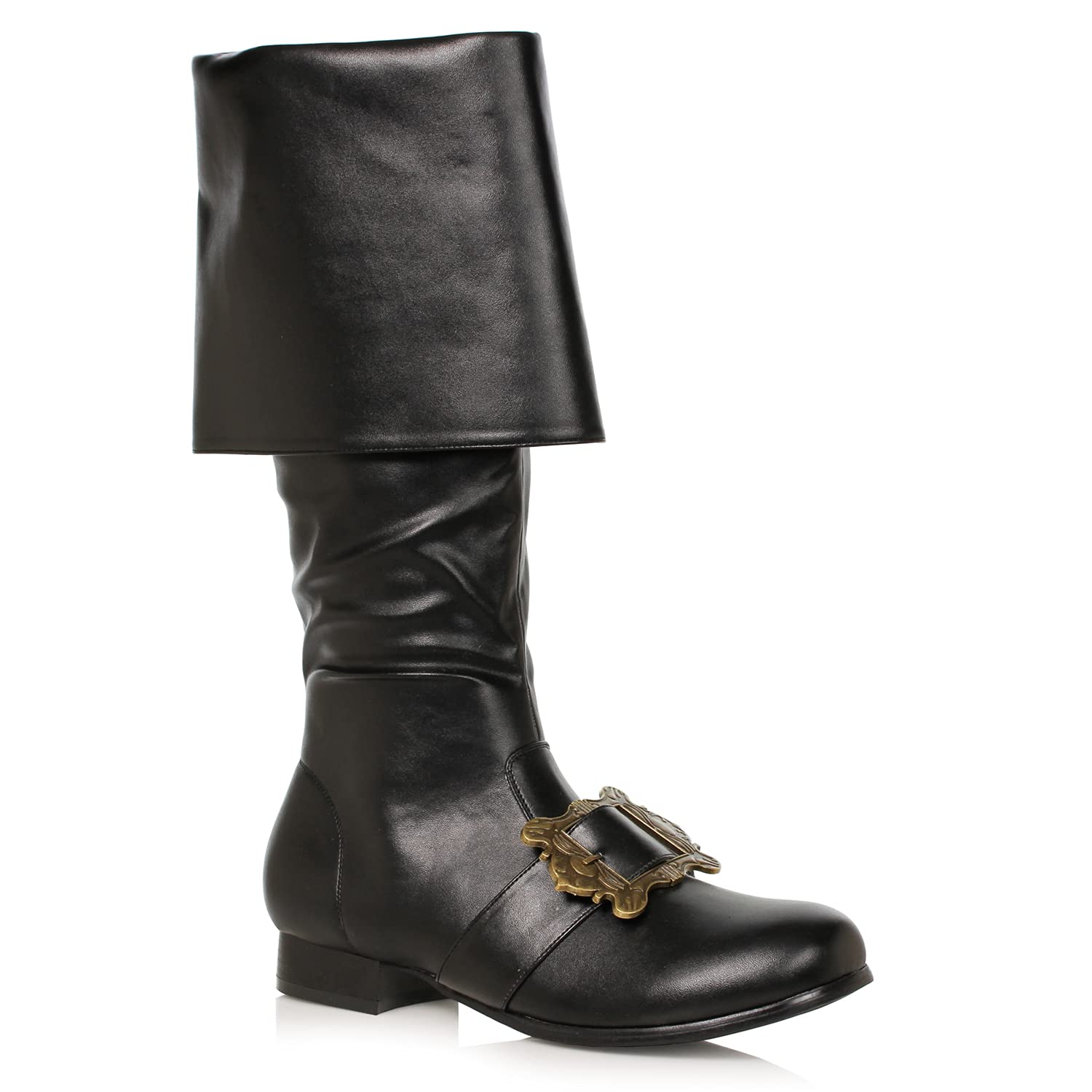 Ellie ShoesBuckler Mens Black Pirate Costume Boots Large size 12-13
